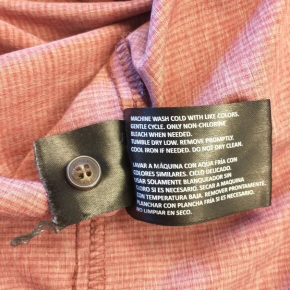 Men's Gerry Red Heathered Short Sleeve Button Down Quick Dry Shirt - Picture 7 of 10